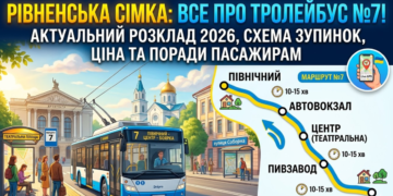 7 тролейбус - Рівне