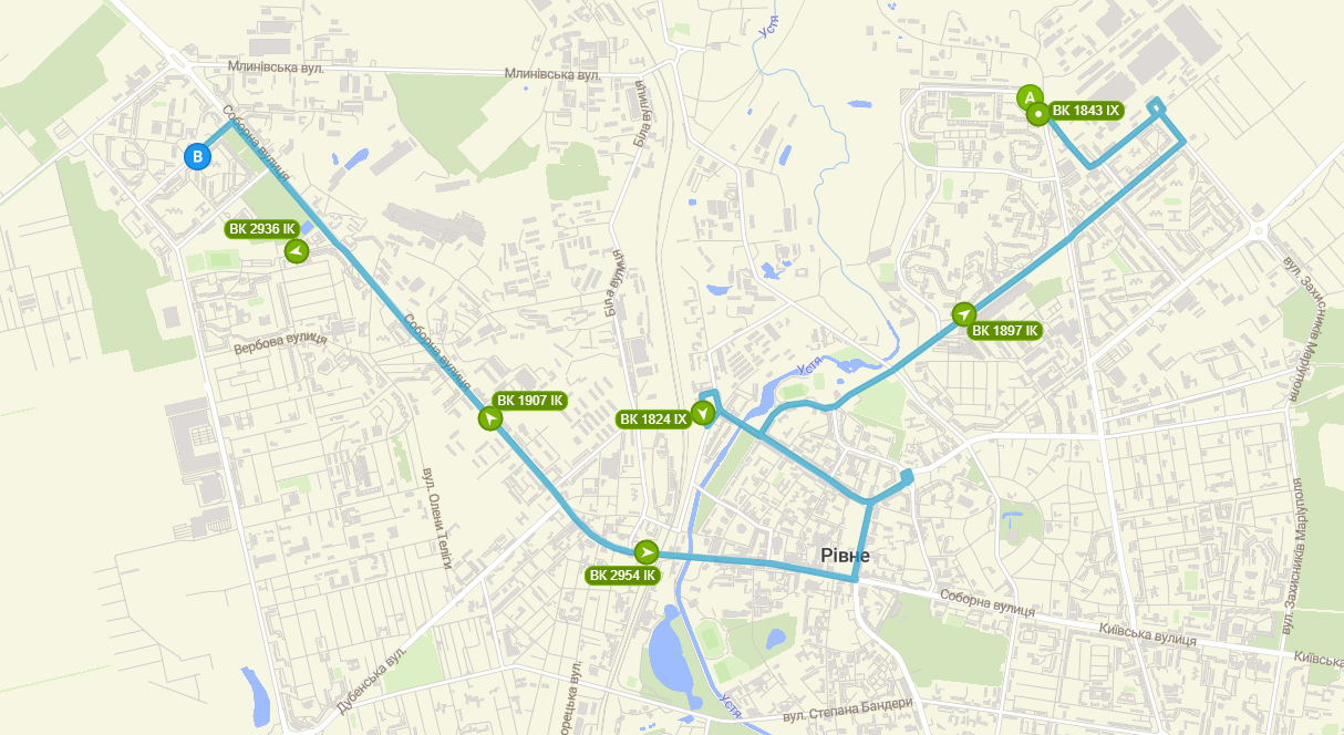 автобус №6 у міста Рівне